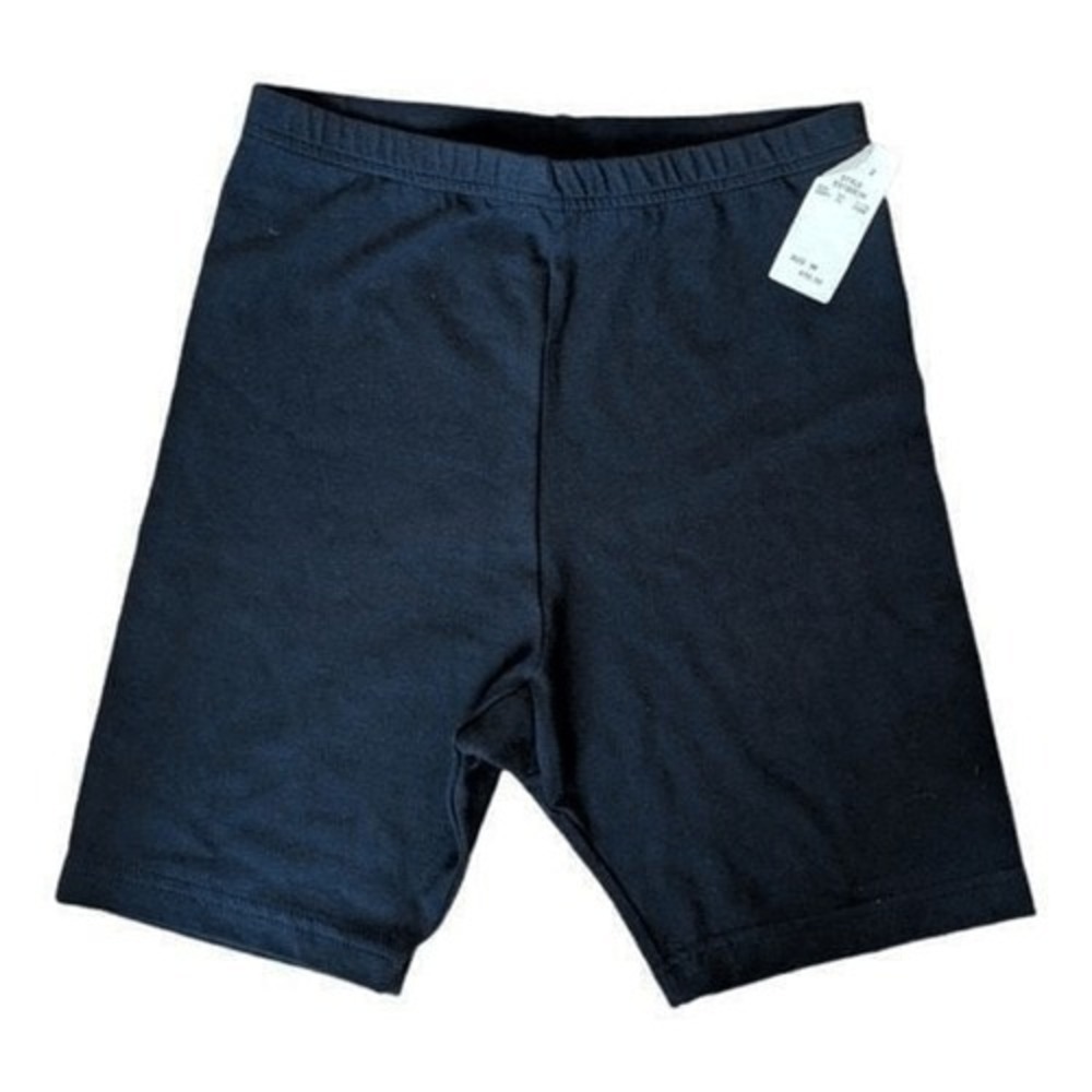 Vintage 90's High‎ Rise Bike Shorts Women's Size Medium Honors Black New 80s Y2K